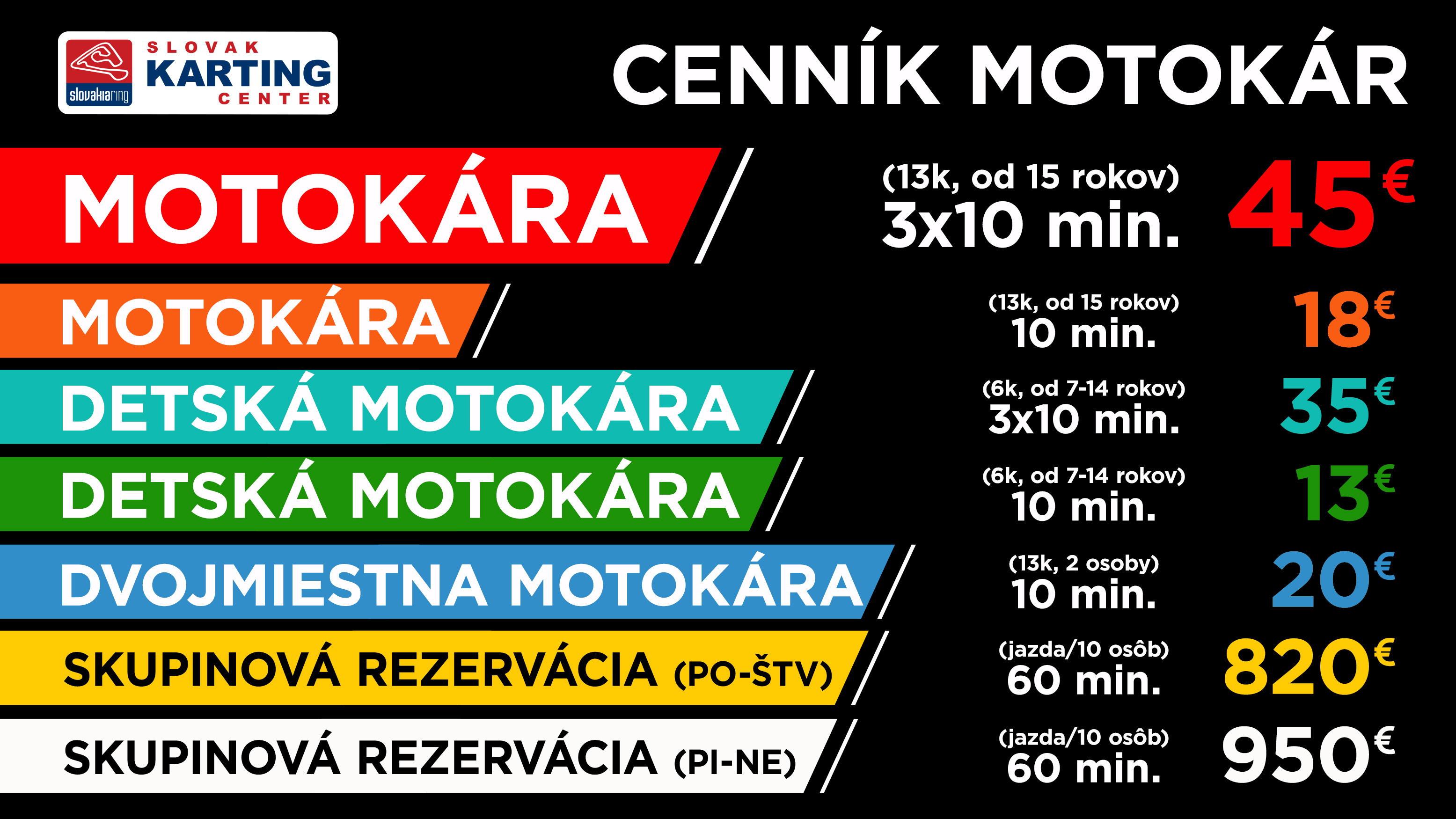 Cennik motokara 2025 SK