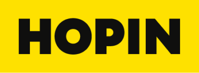 Hopin logo black yellow bcg